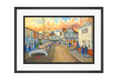 Fratton Park Stadium 'Going to the Match' Fine Art Print - Portsmouth FC